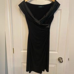 New Lauren Ralph Lauren Women Leonetta Little Black Cocktail Dress Size 4 6